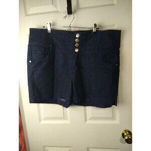 NoFuze Denim Shorts Woman 20 High Waist Zip Button Short Shorts Casual Norm Core